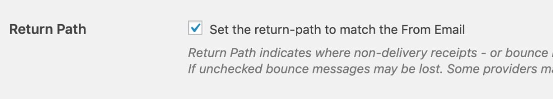 Set return path to match From Email