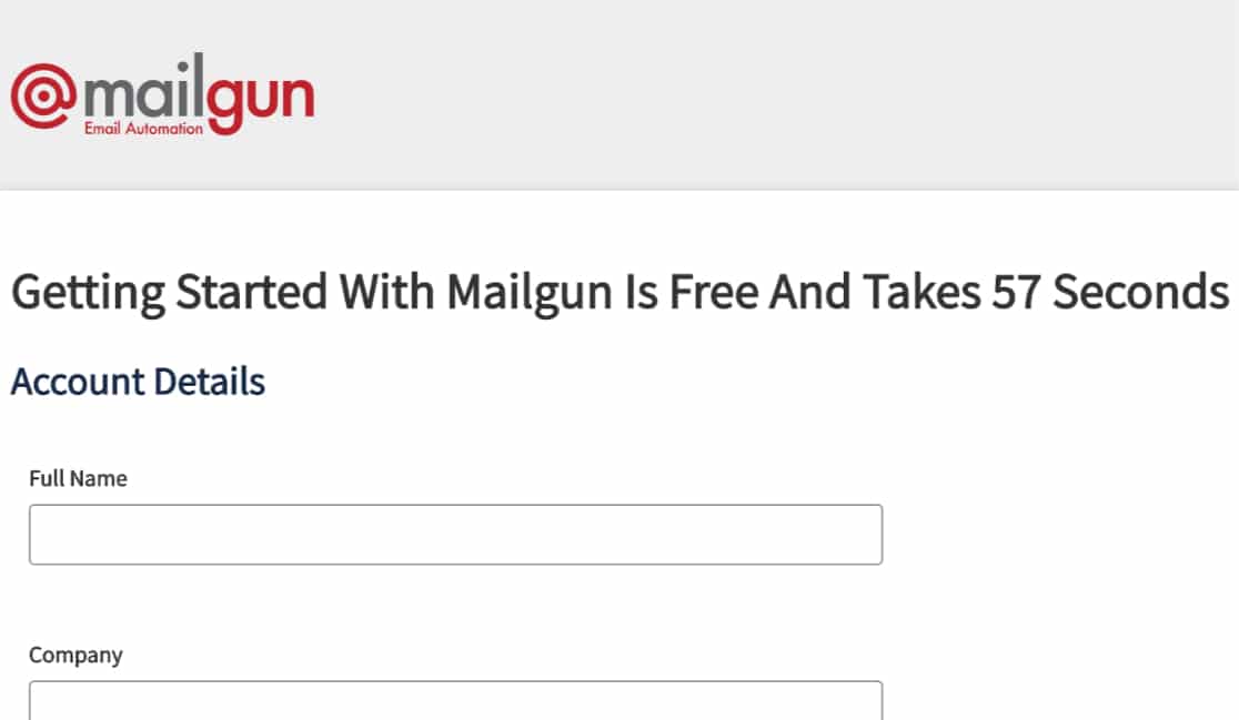 Sign up for a Mailgun account