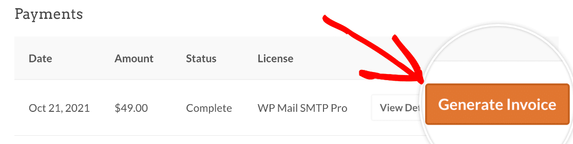 Generating an invoice in WP Mail SMTP