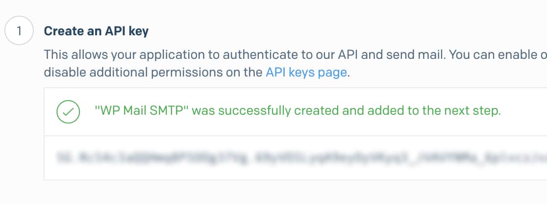 API key for SendGrid account