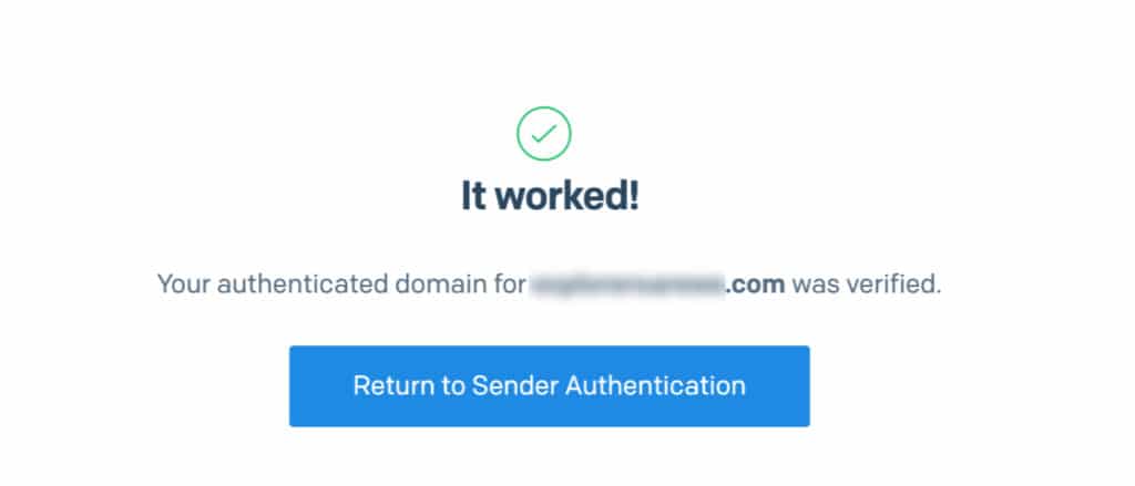 DNS records are verified - WP Mail SMTP SendGrid confirming DNS records are verified