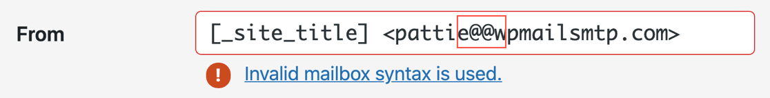 Contact Form 7 error Invalid mailbox syntax is used