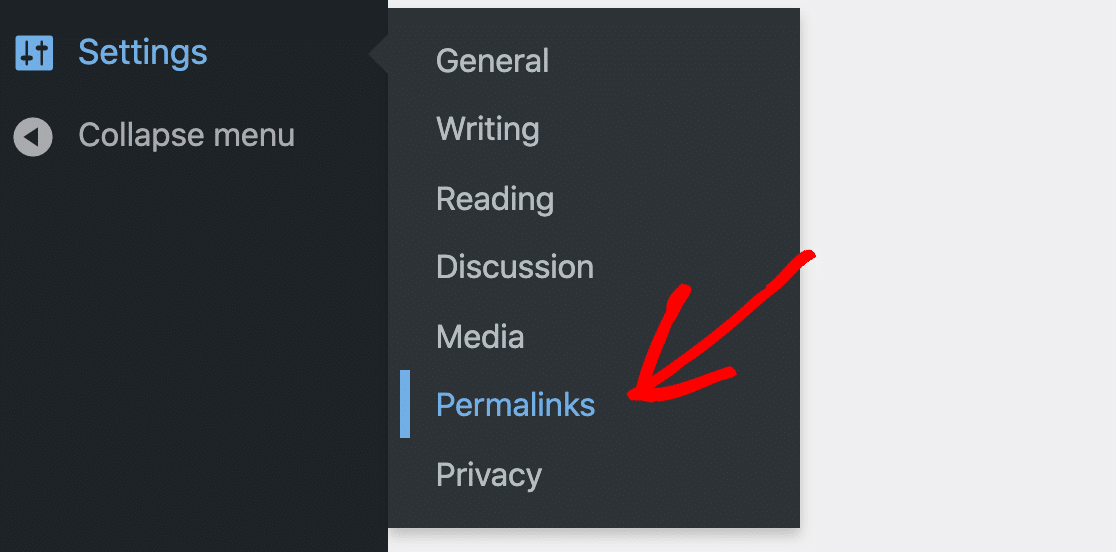 Permalinks settings in WordPress