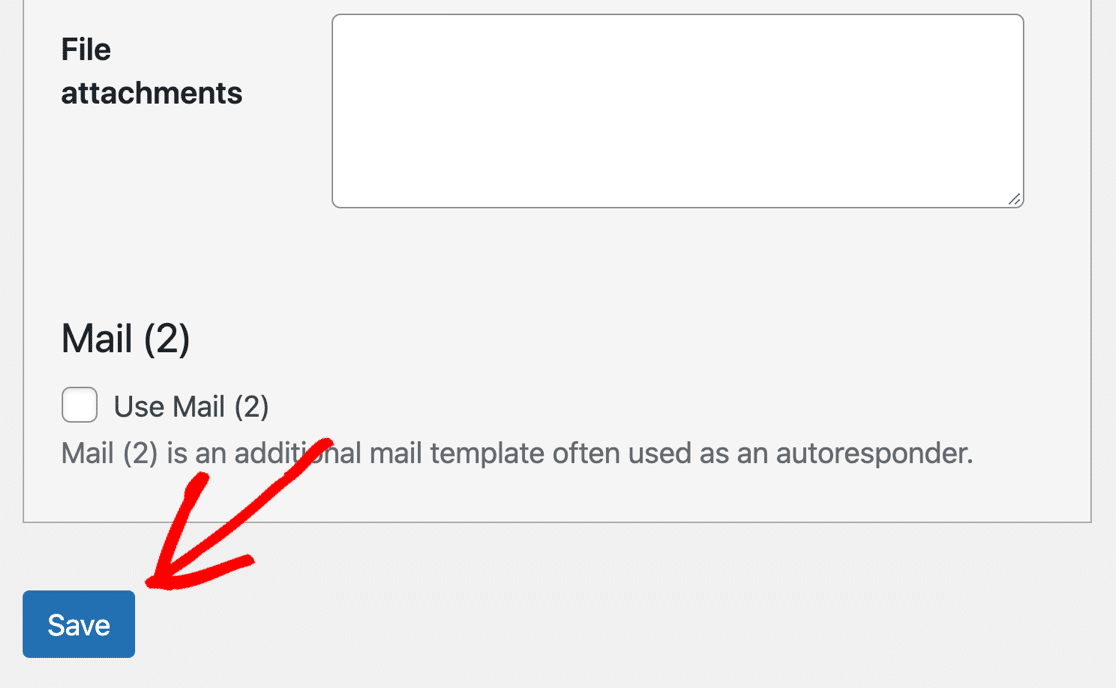 Save CF7 form settings