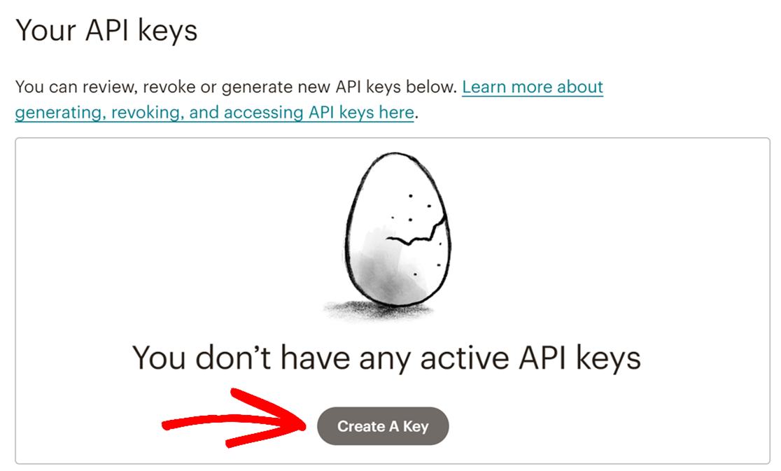 Click button to create new API