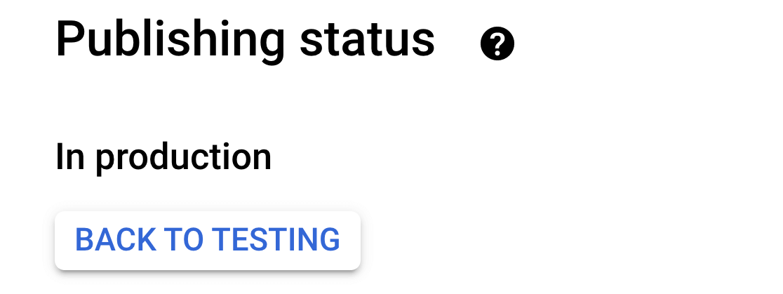 Checking the publishing status of a Google Cloud app