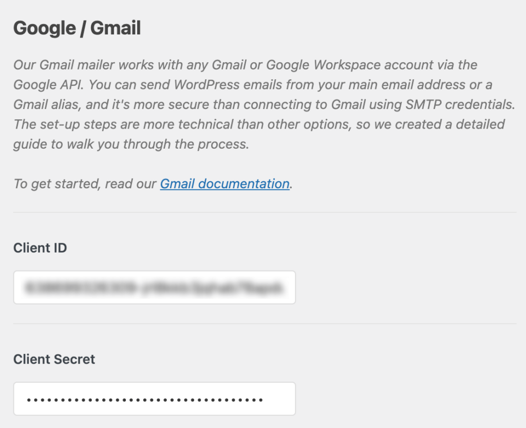 google-gmail-add-client-id-secret - WP Mail SMTP