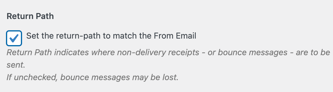 Set return-path to match the From Email