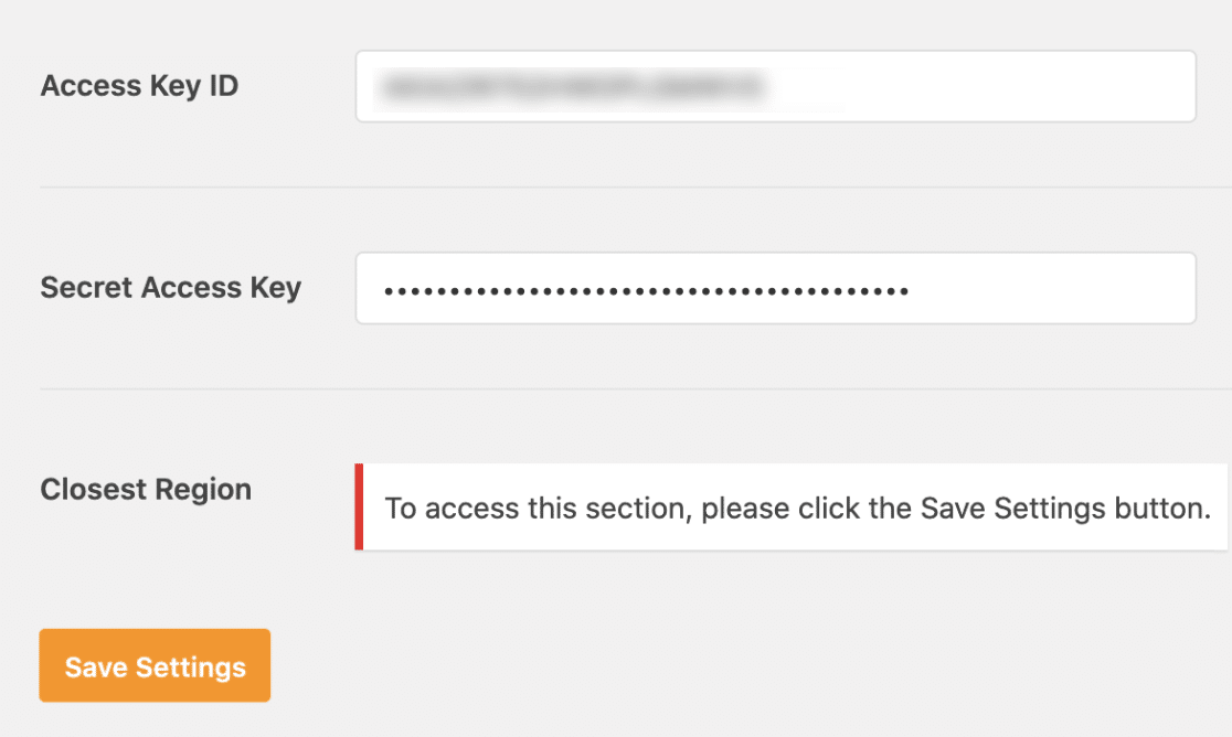 Add access keys for Amazon SES in WP Mail SMTP