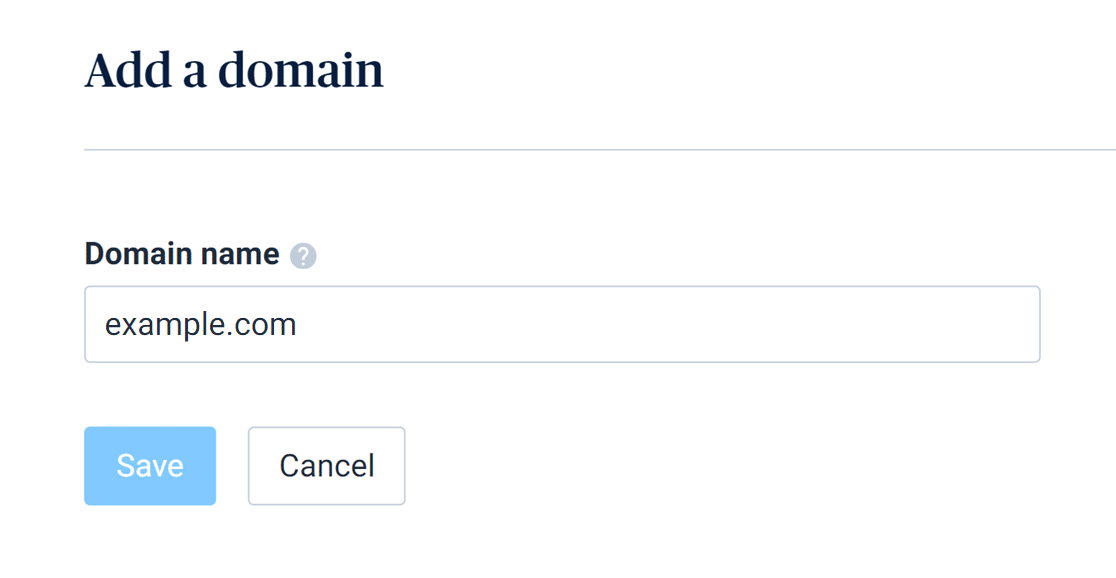 Add domain name in Sendinblue