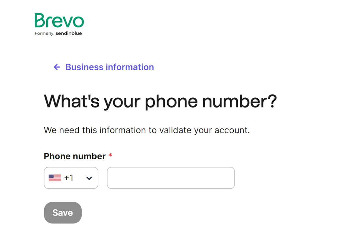 Brevo add phone number