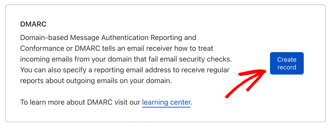 Create DMARC record in Cloudflare