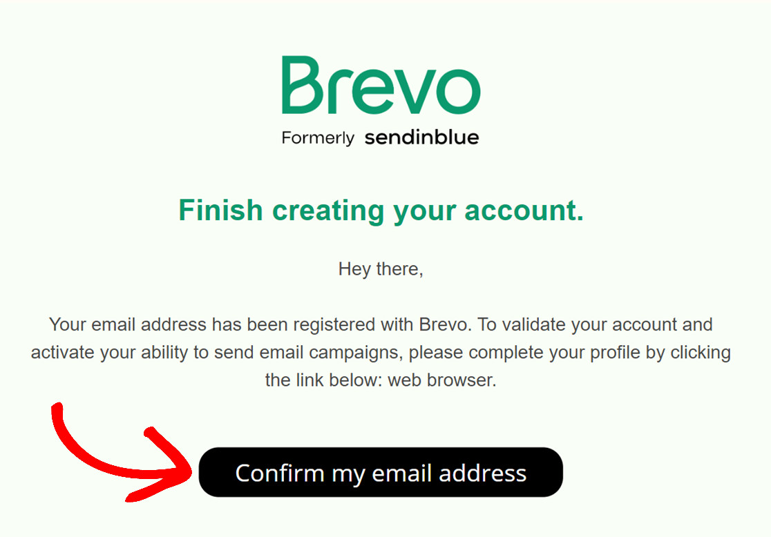 Confirm email address Brevo