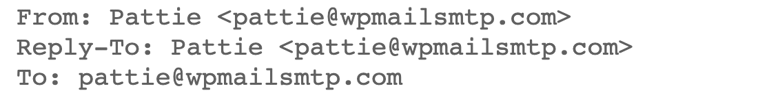 Identical from and to addresses