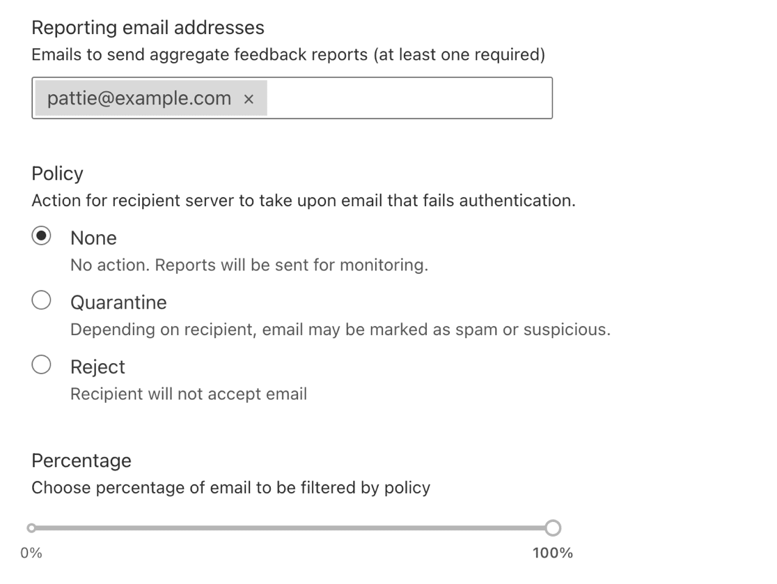 Generate DMARC record in Cloudflare