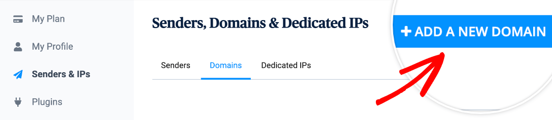 Adding a new verified domain to your Sendinblue account