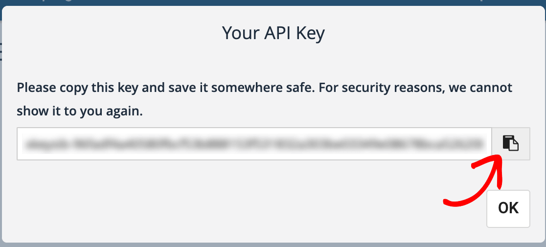 Copying your Sendinblue API key