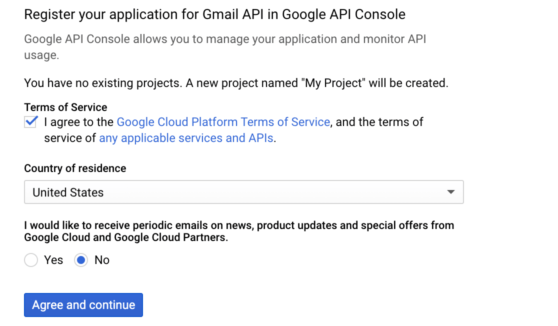 register gmail application