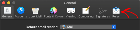 Apple Mail rules icon