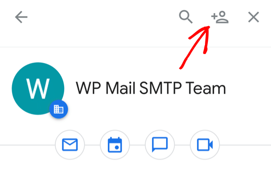 Add contact icon in Gmail