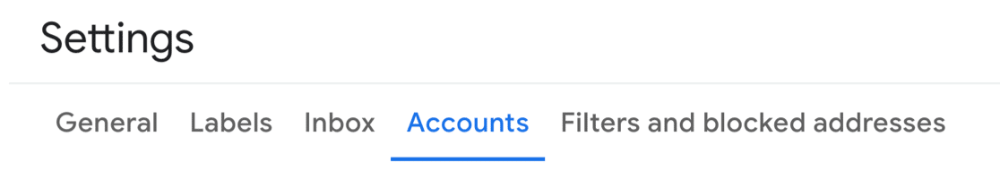 G-Suite Accounts settings tab