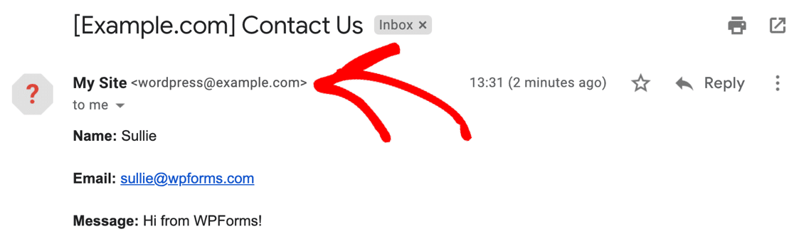 Jetpack default From email address