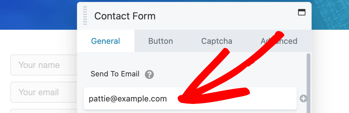 Adjust the send to email if necessary
