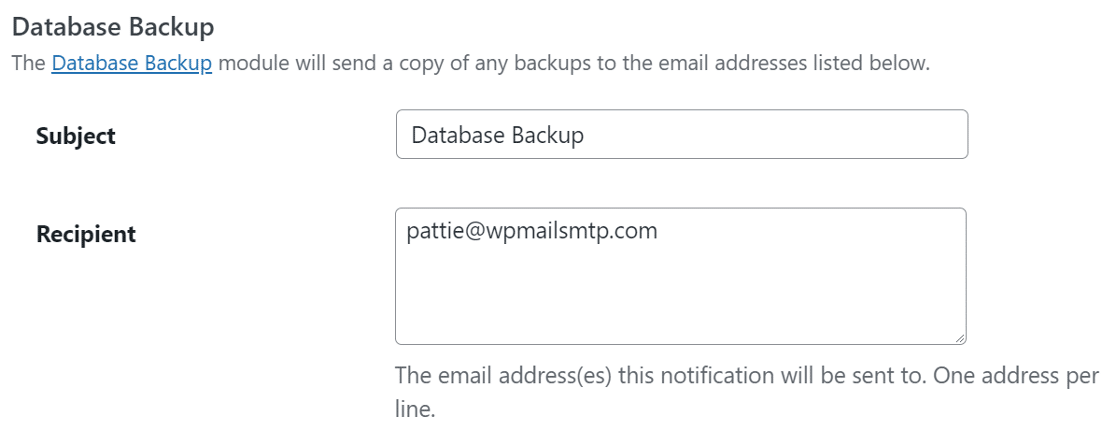 iThemes security database backup setting