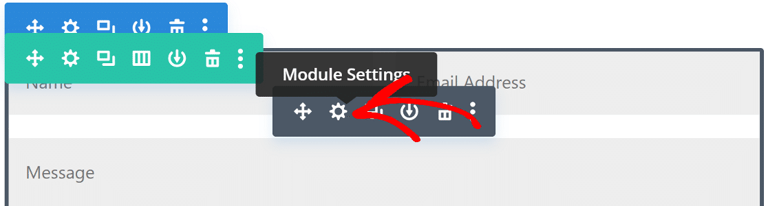 divi contact form module settings