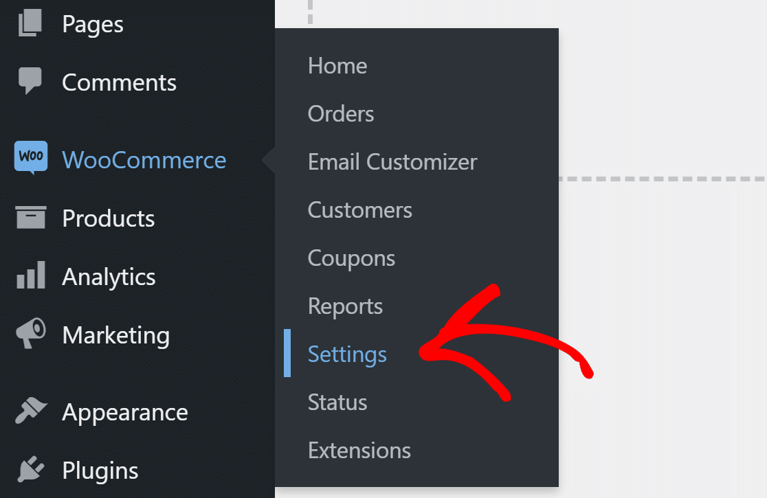 woocommerce settings