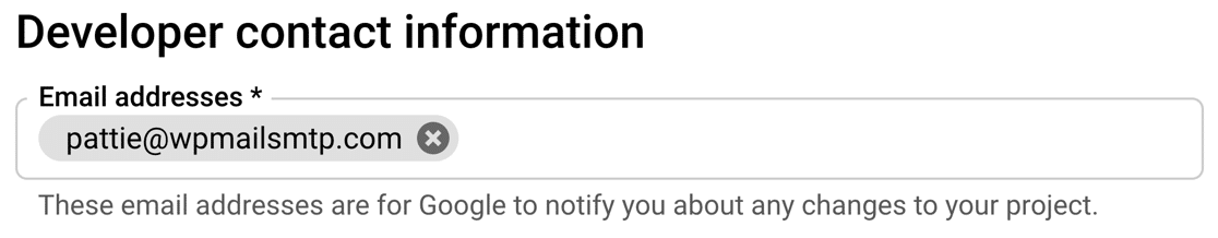 developer email google cloud