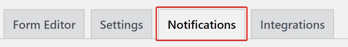 Click on Notifications tab in weForms