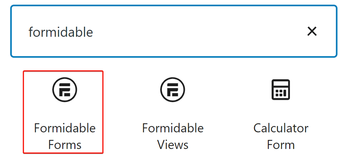 Formidable Forms block