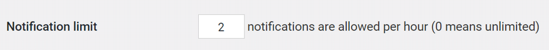Notification limit in WP Cerber Security