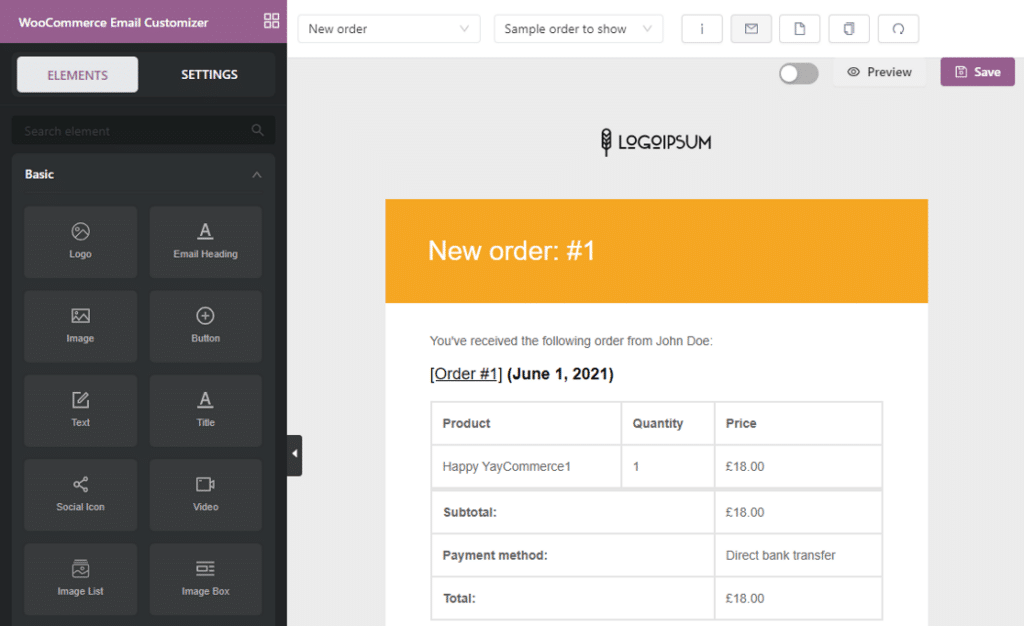 how to customize woocommerce email