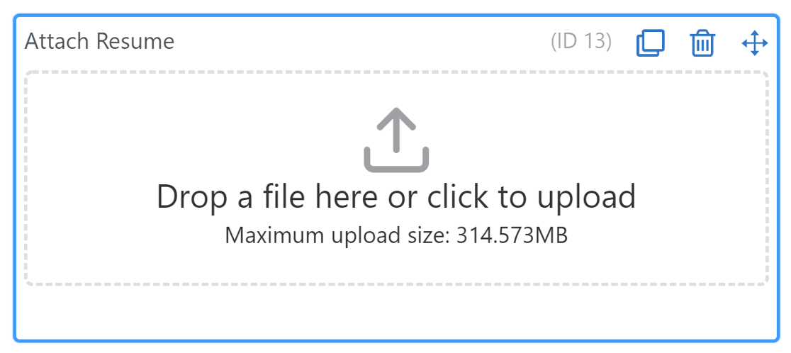 file upload field in formidable Forms