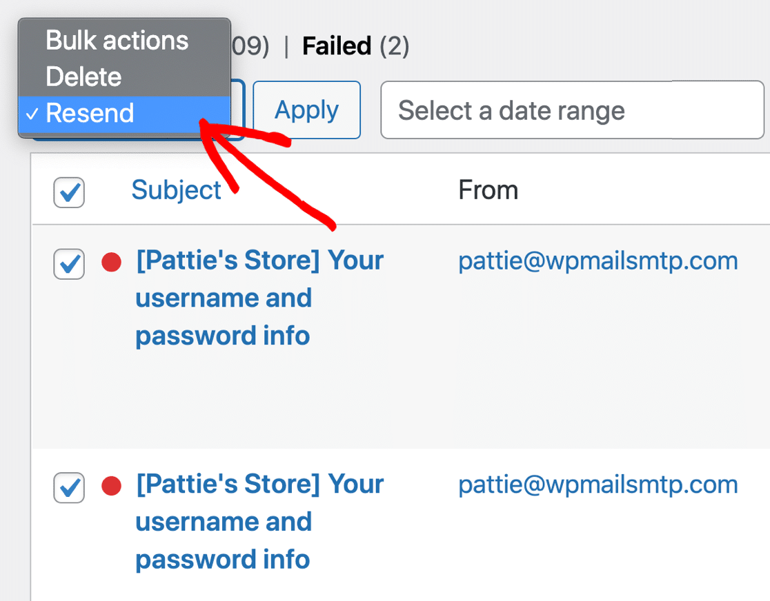 Resend Emails In Bulk Using WordPress And WP Mail SMTP