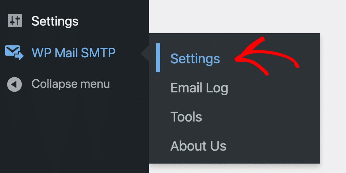 WordPress SMTP settings