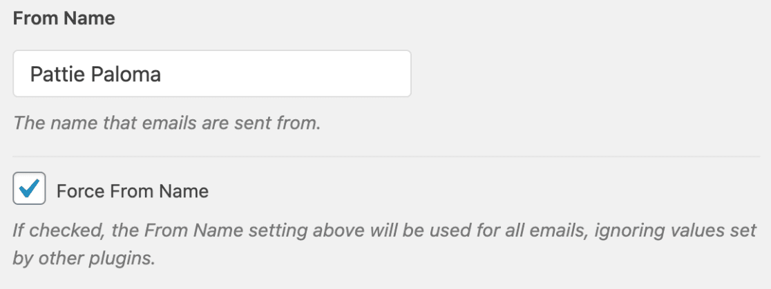 Adjust From Name in WP Mail SMTP settings