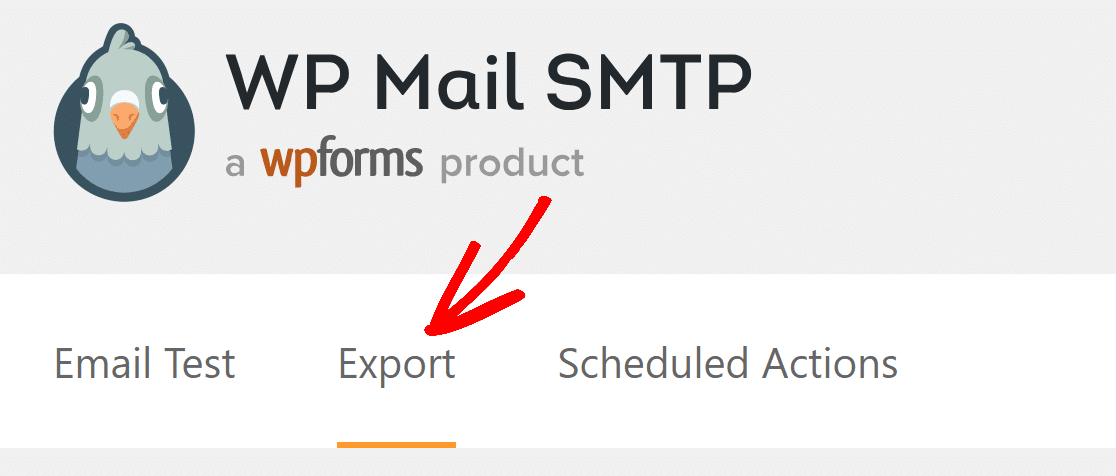 Export tab in WP mail SMTP