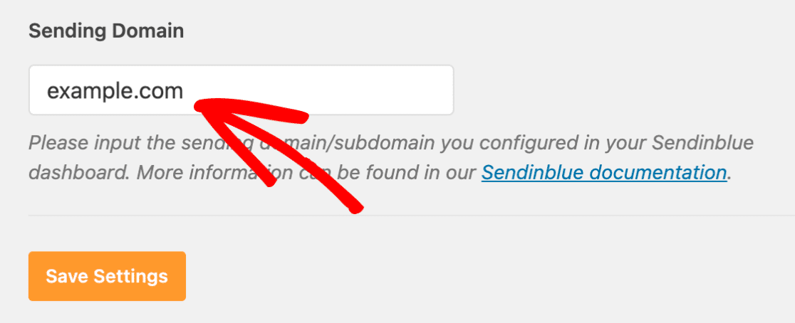 Sendinblue Sending Domain