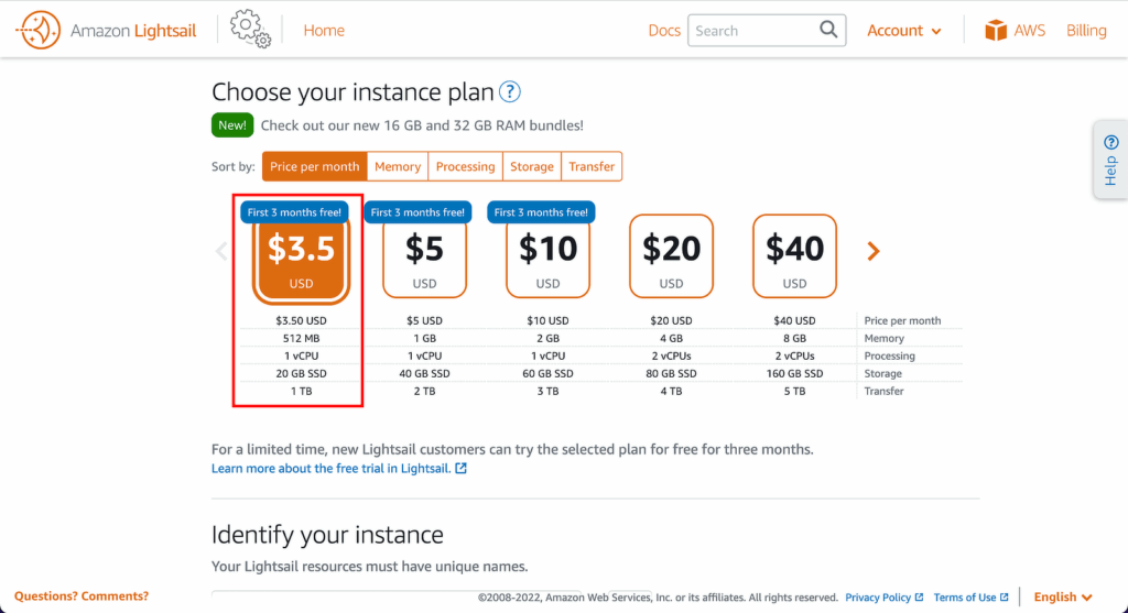 amazon lightsail pricing - WP Mail SMTP amazon lightsail preços