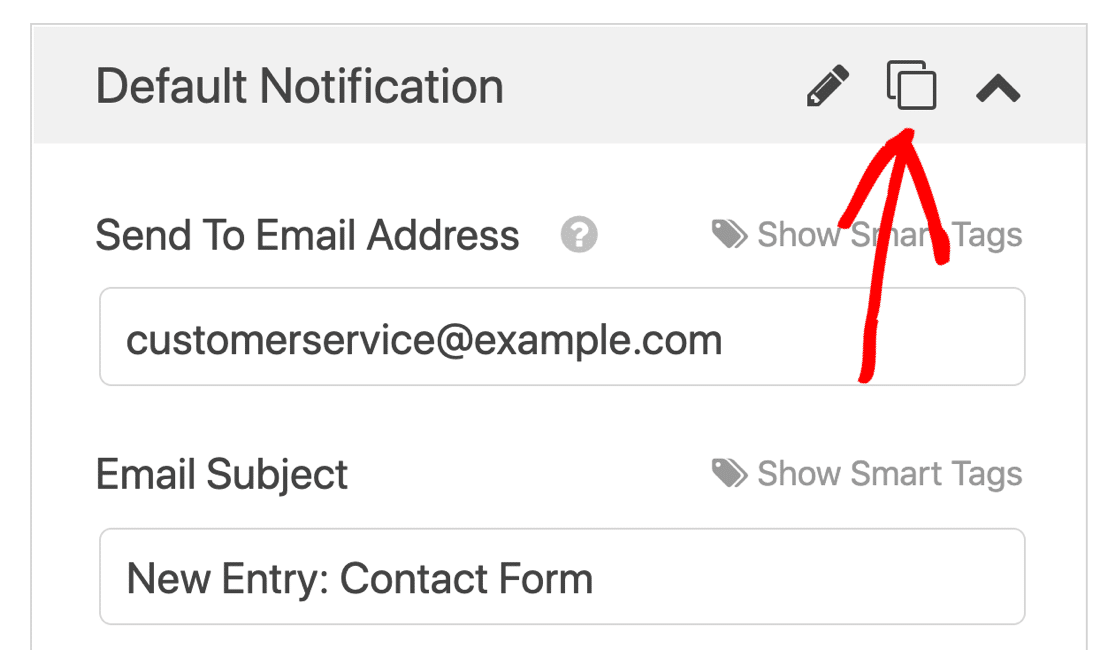 Clone notification in WPForms Pro