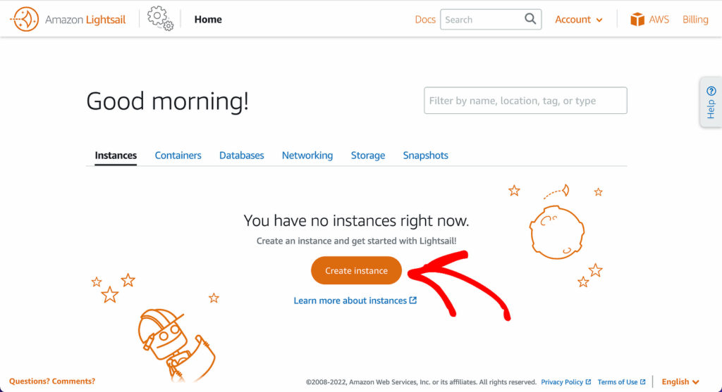 create instance amazon lightsail - WP Mail SMTP criar instância do amazon lightsail