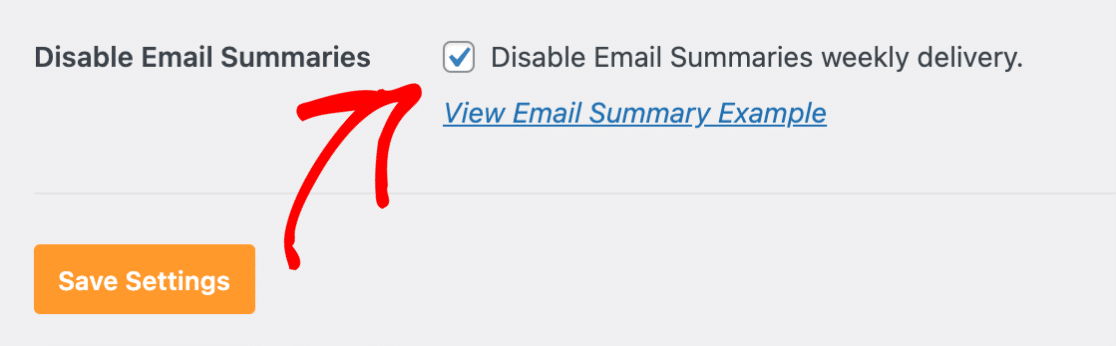 Disable Weekly Email Summaries