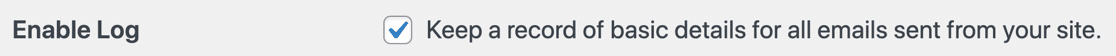 Enable WordPress email logging