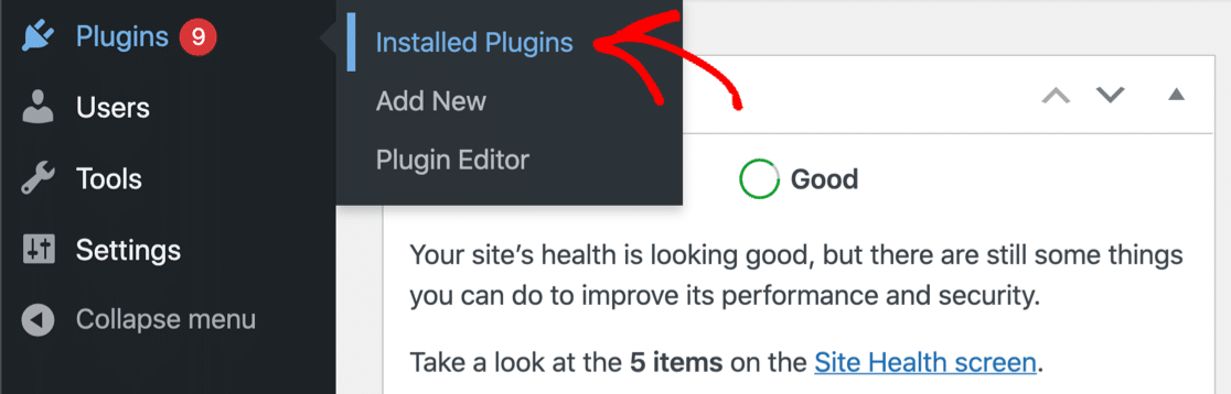 Installed Plugins in WordPress