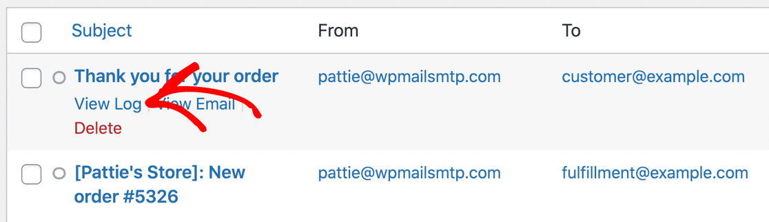 View WooCommerce order email log