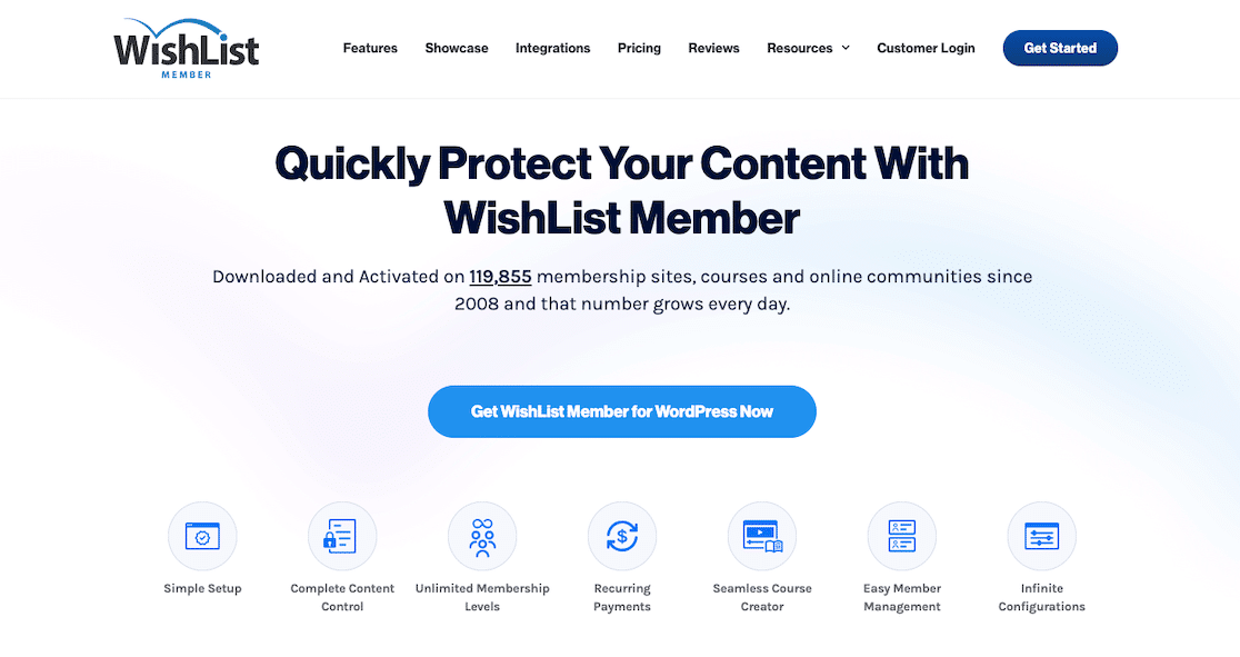 The WishList homepage