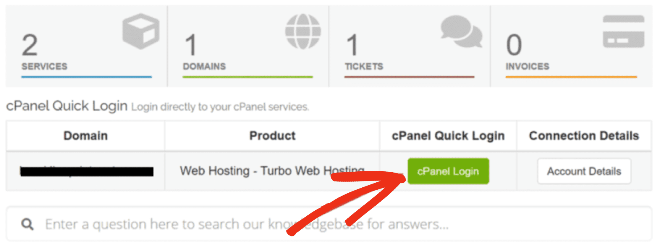 A2 Hosting cPanel login